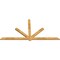 Ekena Millwork Kennewick Rough Sawn Timber Gable Bracket, Western Red Cedar, 96"W x 48"H x 2"D x 4"F, 12/12 Pitch GBW096X48X0204KEN00RWR - alternate 5